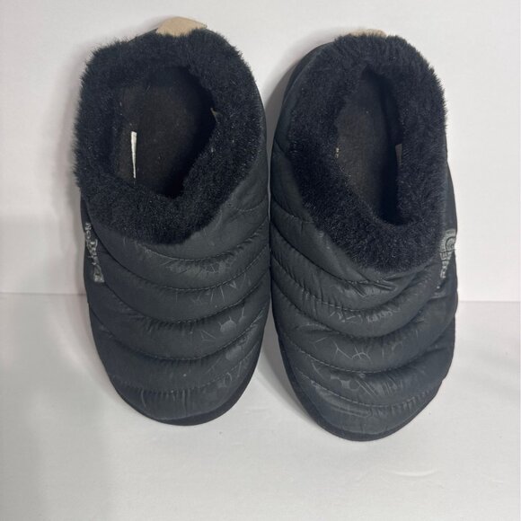 The North Face Women's Quiklted Slippers Size S Black Thermoball Traction Mule - Picture 2 of 8